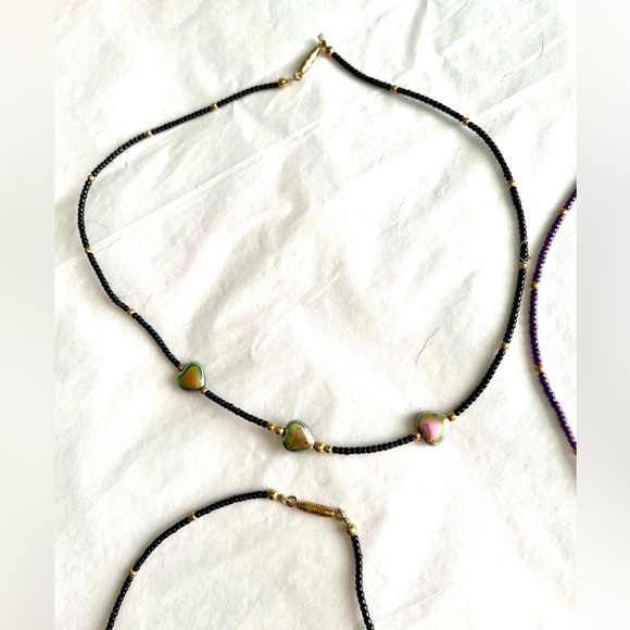 NWT! 4 Necklace Set Purple Gold - Picture 9 of 10